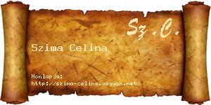 Szima Celina névjegykártya